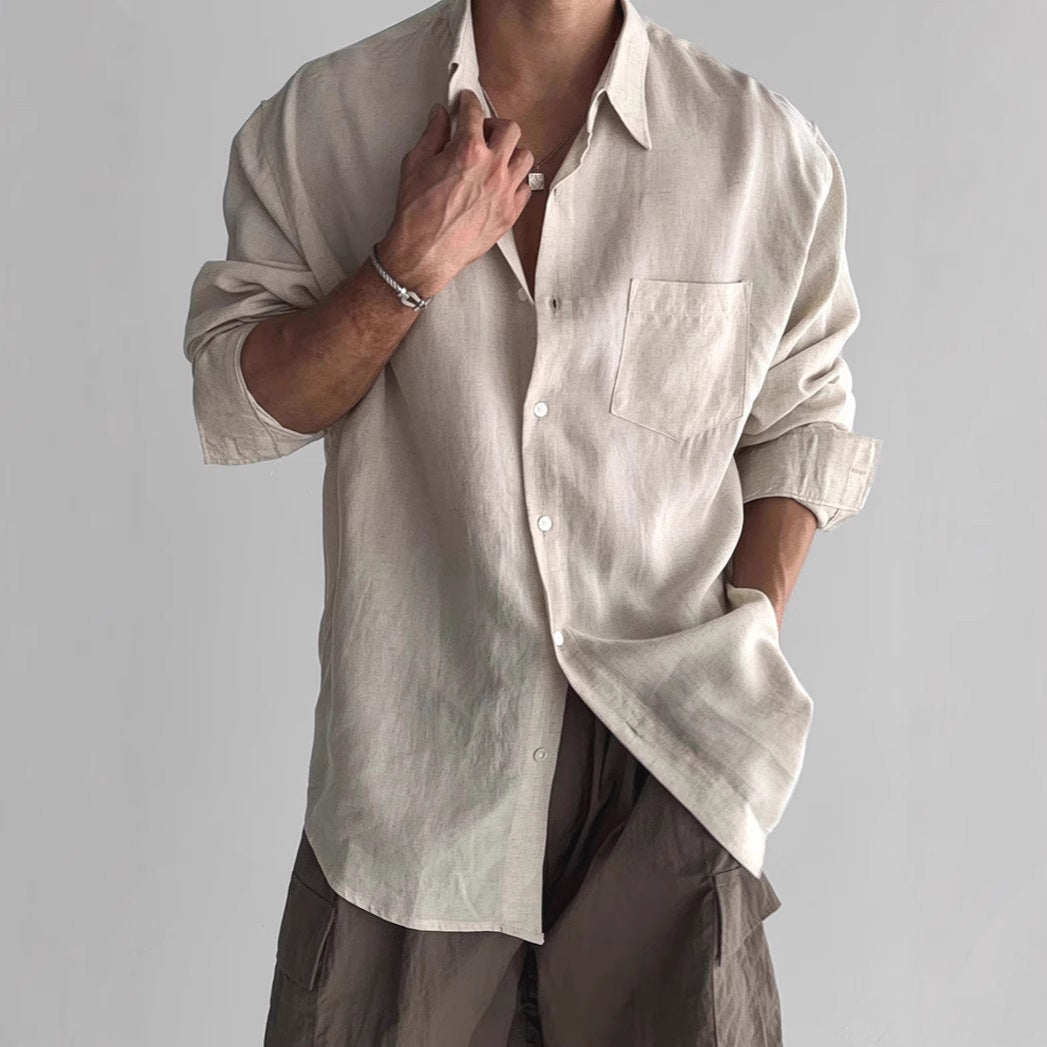 Pocket Design Work Clothes Shirt Coat